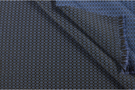 Jacquard bleu et noir