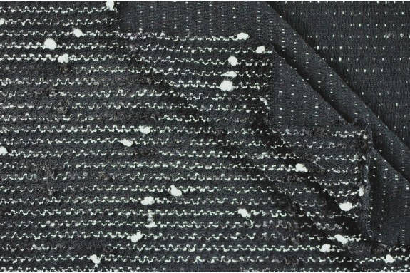 Tricot bouclé noir