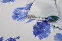 Crêpe stretch fleurs bleues