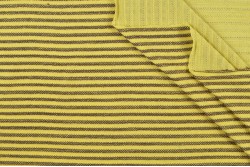 Tricot rayé jaune lurex