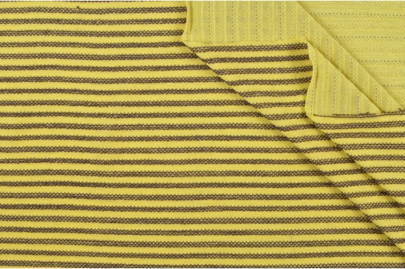 Tricot rayé jaune lurex