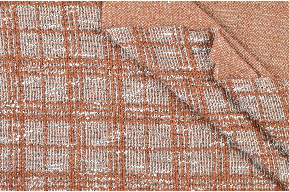 Tricot à carreaux marron clair