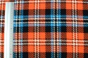 Tartan orange et bleu