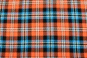 Tartan orange et bleu