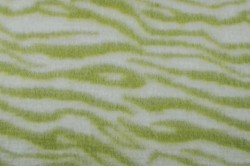 Tissu peluche zèbre vert