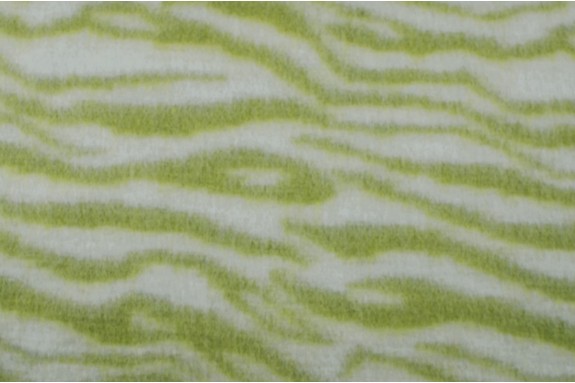 Tissu peluche zèbre vert