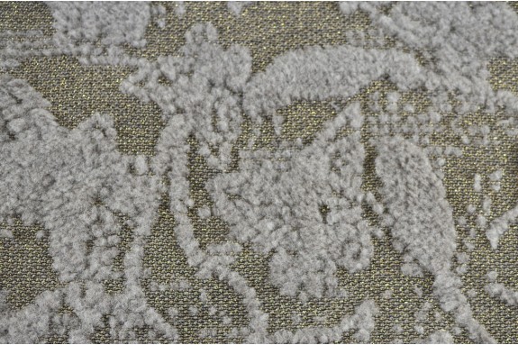 Tricot dévoré lurex taupe