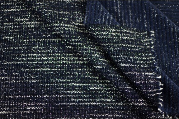 Tricot lurex marine