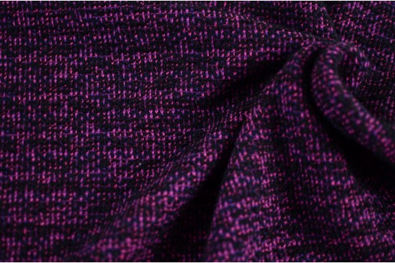 Tricot chiné rose et noir