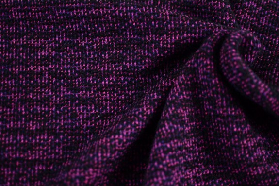 Tricot chiné rose et noir