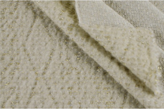 Tricot dévoré lurex beige