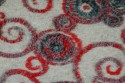 Lainage brodé beige rouge