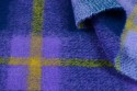 Lainage carreaux bleu violet