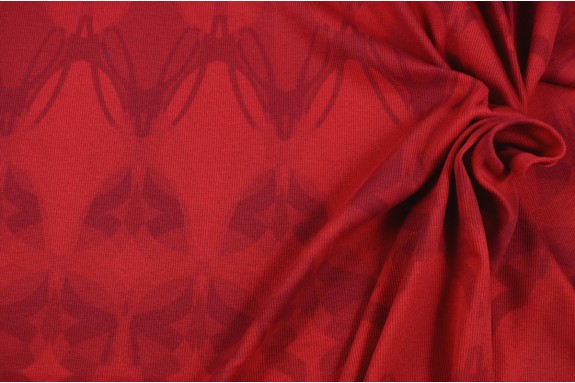 Jersey motif fondu rouge