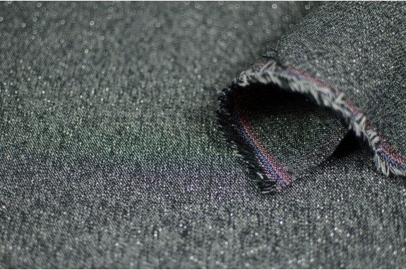 Lainage gris reflet argent