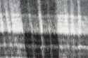 Lainage tartan gris noir