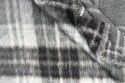 Lainage tartan gris noir