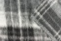 Lainage tartan gris noir