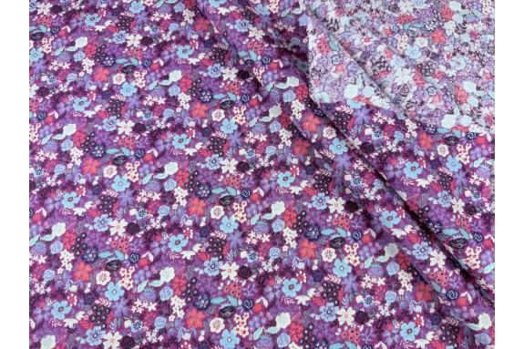 Imprimé fleuri mauve