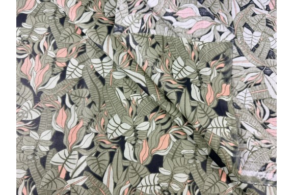 Cotonnade motif kaki