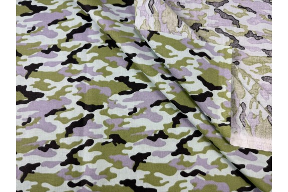 Imprimé militaire mauve