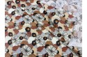 Cotonnade fleuri graphique beige