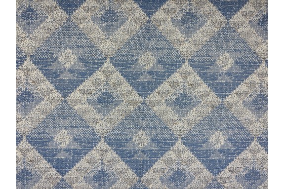 Jacquard bleu et beige