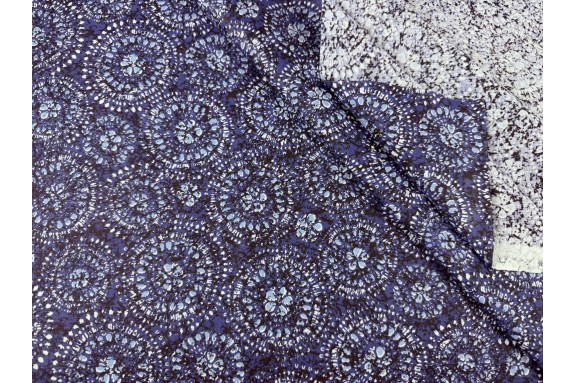 Coton graphique bleu