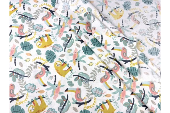 Cotonnade coala et pélican