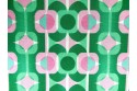 Satiné graphique rose et vert