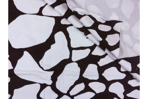 Molleton graphique noir et écru