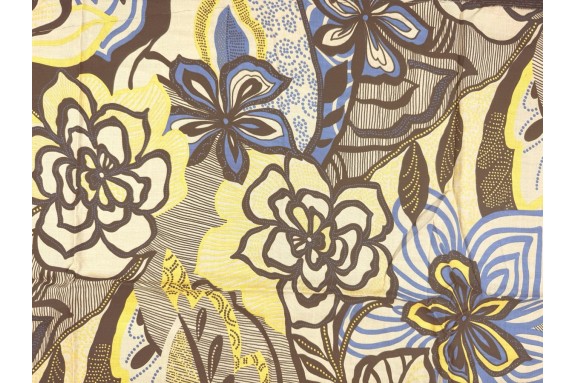 Cotonnade fleurie graphique