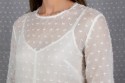 Voile plumetis écru