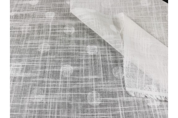 Voile de lin à pois