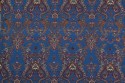 Polyester bleu motifs cachemires