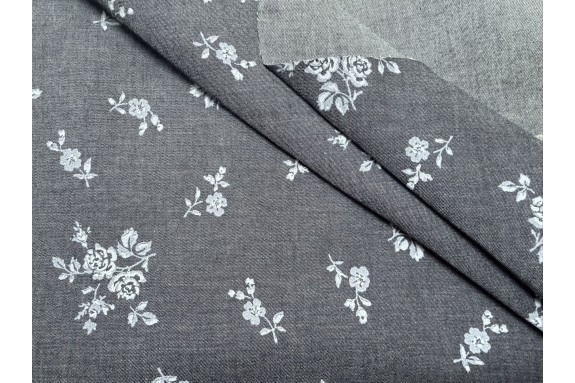 Jeans imprimé motif gris