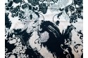 Satin imprimé crème et noir