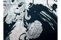 Satin imprimé crème et noir