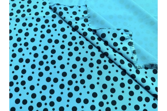 Microfibre pois bleu