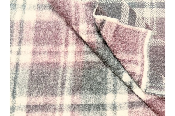 Tartan Italien gris bordeaux