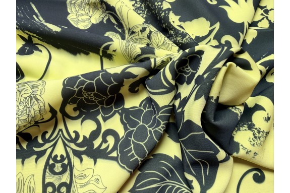Imprimé fleuri jaune
