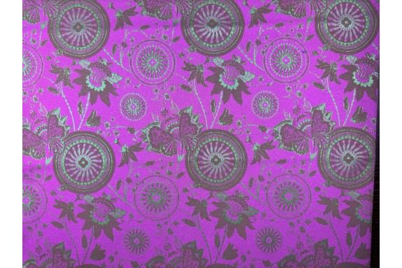 Jacquard magenta imprimé