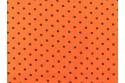 Velours orangé à pois marrons