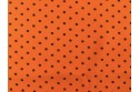 Velours orangé à pois marrons