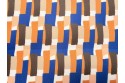 Imprimé graphique bleu marron