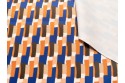 Imprimé graphique bleu marron