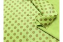 Satin lime à pois