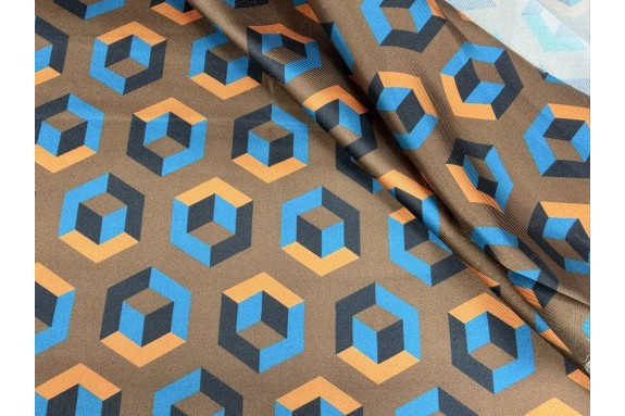 Satin graphique brique