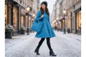 Microfibre pois bleu