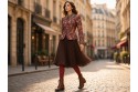 Imprimé plume de Paon orangé